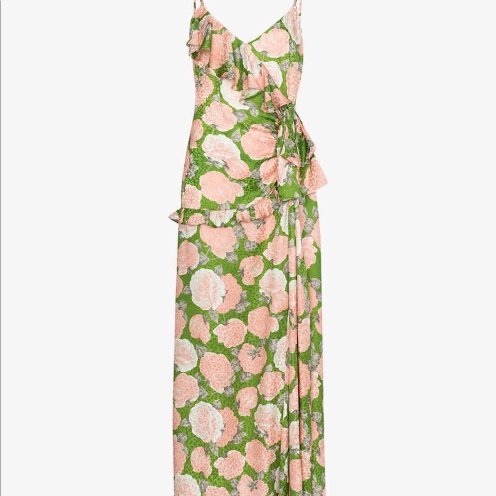 Miu Miu multicolored silk floral dress in European size 40